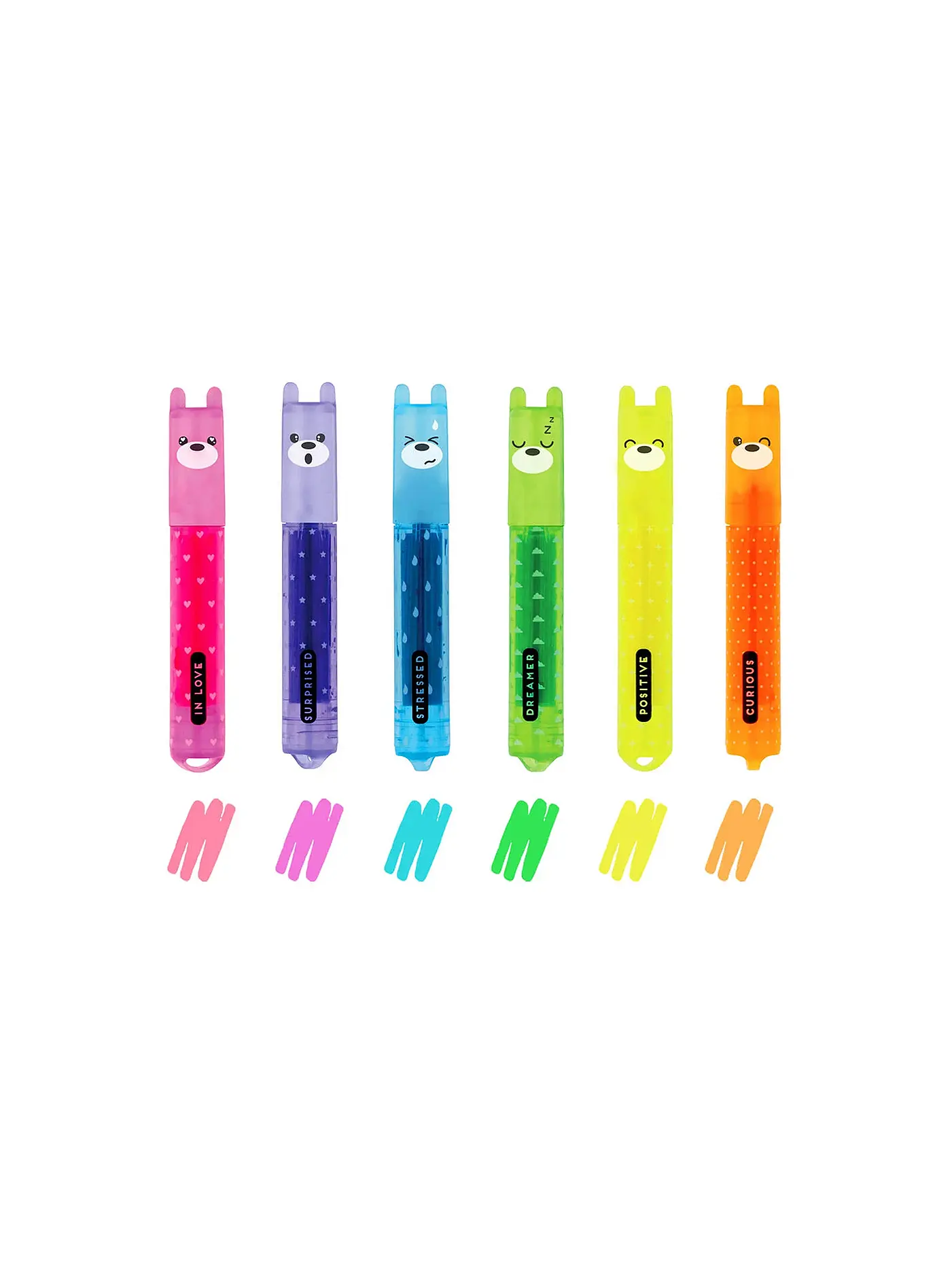 LEGAMI | Set mit 6 Mini-Textmarkern TEDDY BEAR | 